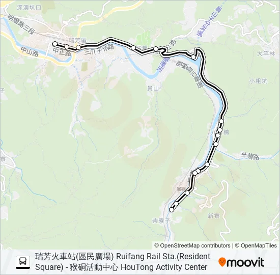 808瑞芳火車站(區民廣場) Bus Line Map