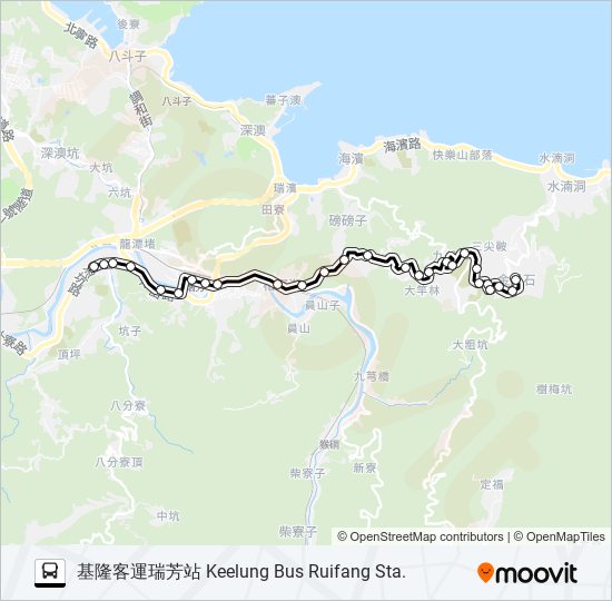 825瑞芳火車站(區民廣場) bus Line Map