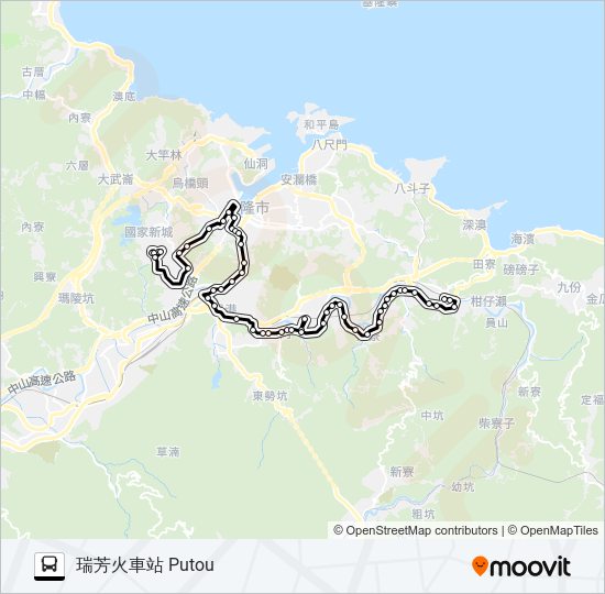 787瑞芳至維也納(繞四腳亭農會) bus Line Map