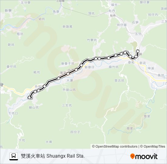 782雙溪火車站 bus Line Map