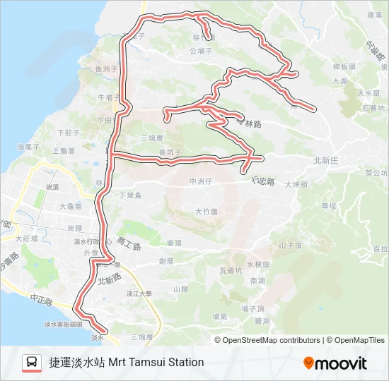 F105 Bus Line Map