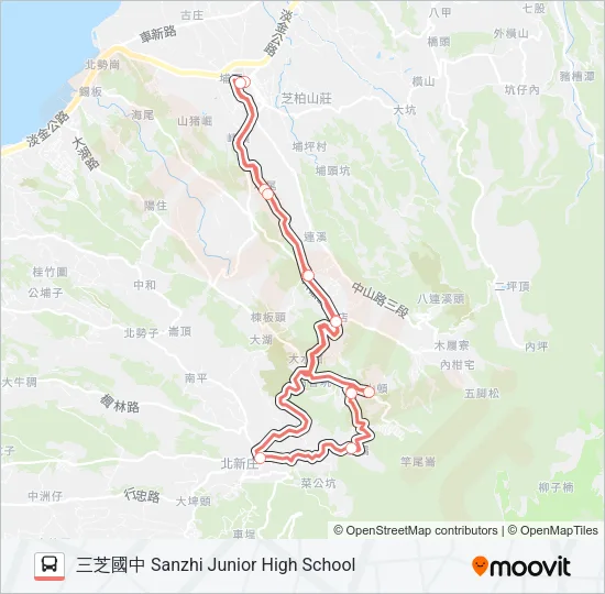 F133平日 Bus Line Map