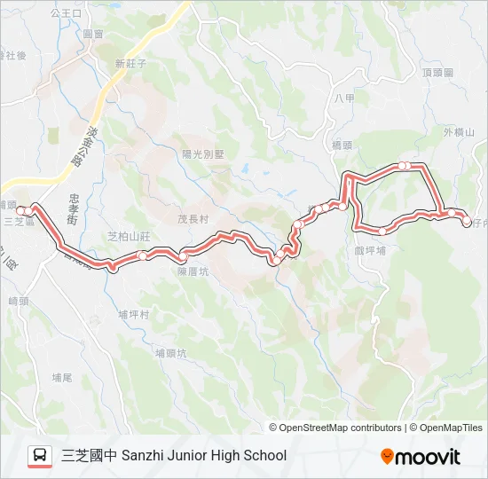 F138內橫山 Bus Line Map