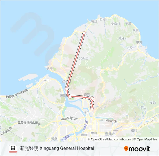 F137三芝國中 Bus Line Map