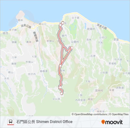 F151-1000 bus Line Map