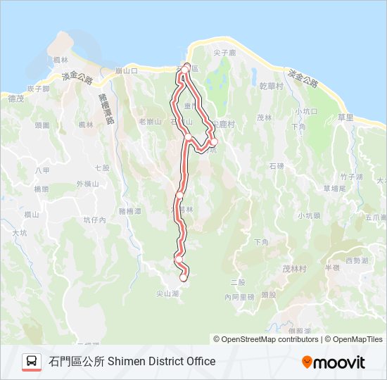 F151-1625 bus Line Map