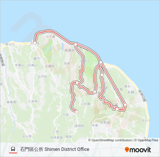 F153-0820 Bus Line Map