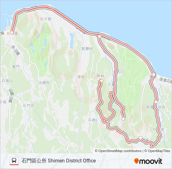 F153-1030 bus Line Map