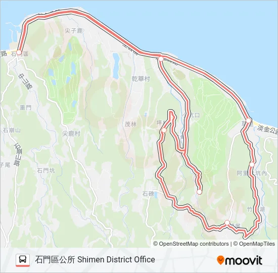 F153-1030 Bus Line Map