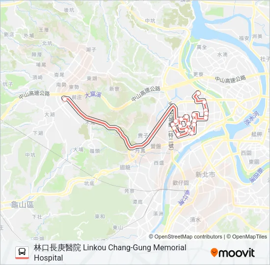 巴士F205福興里的線路圖