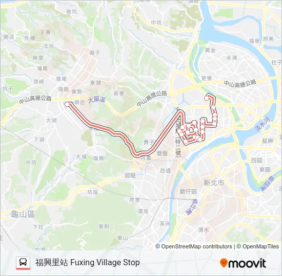 巴士F205福興里的線路圖