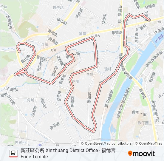 F201新莊區公所 bus Line Map