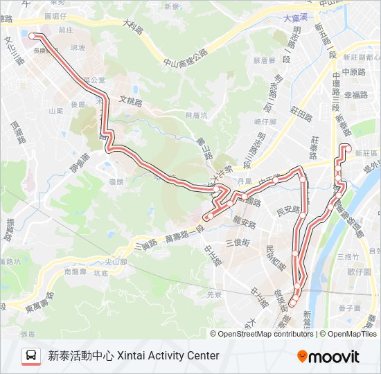 F206新泰活動中心 Bus Line Map