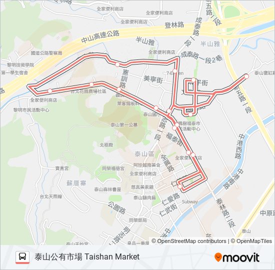 F212楓江 bus Line Map