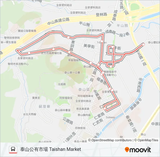 F212楓江 Bus Line Map