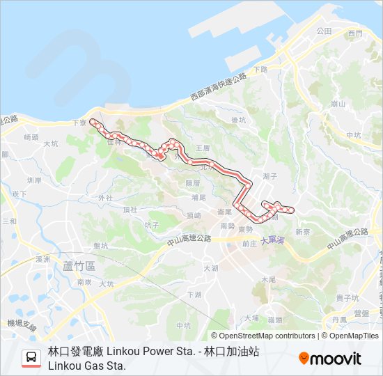 巴士F239林口發電廠的線路圖