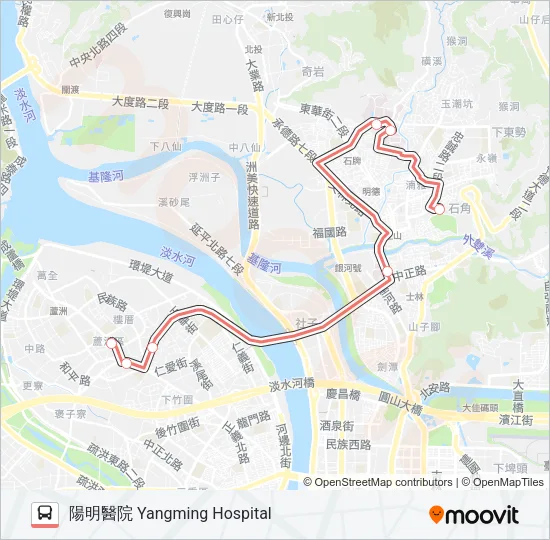 F317蘆洲區公所 Bus Line Map