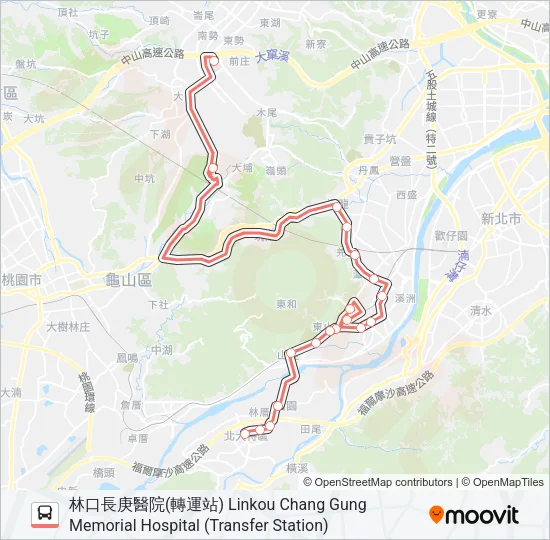 F611大學風呂(學勤路) Bus Line Map