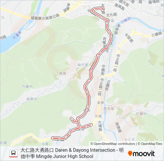 F625 Bus Line Map
