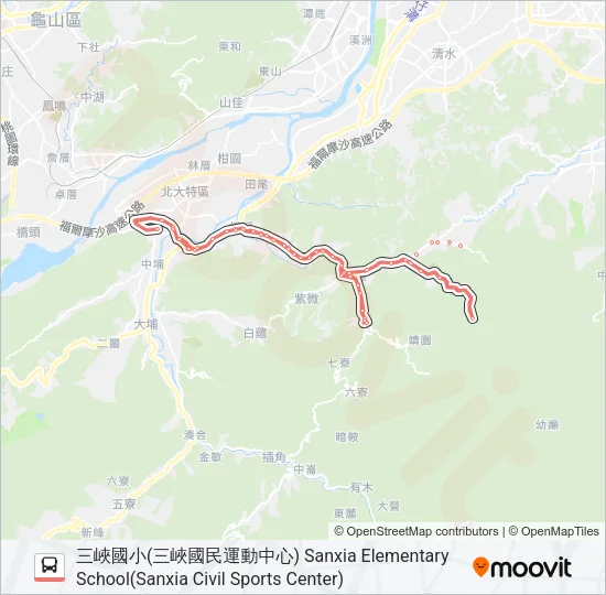 巴士F629延駛四份仔的線路圖