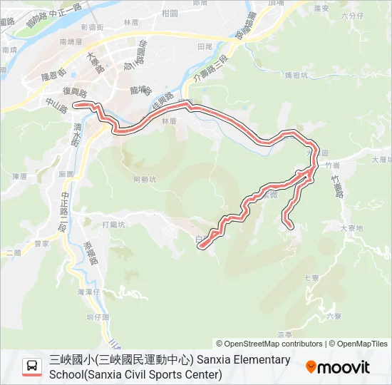 巴士F626天后宮-行修宮-新市民的線路圖