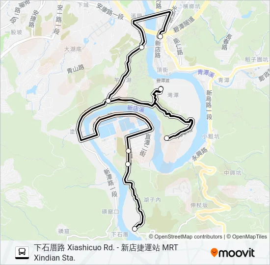 水源區直潭里去 Bus Line Map