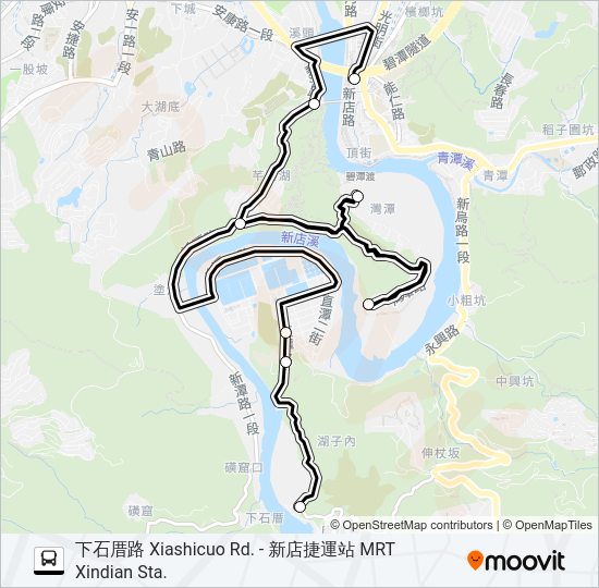 水源區直潭里去 Bus Line Map