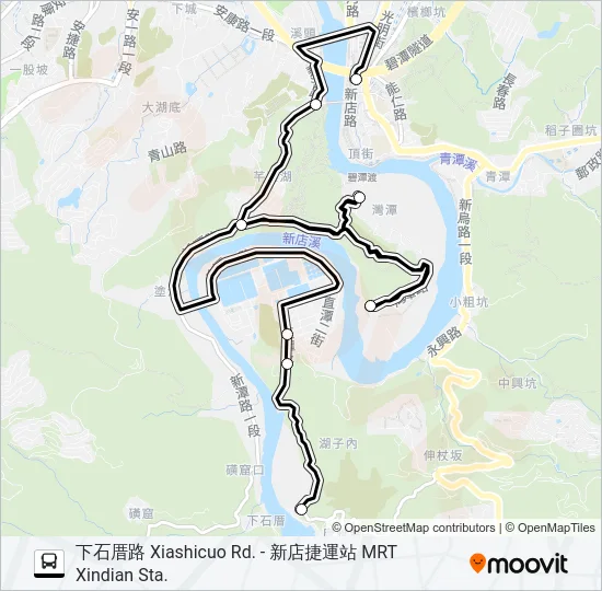 水源區直潭里去 Bus Line Map