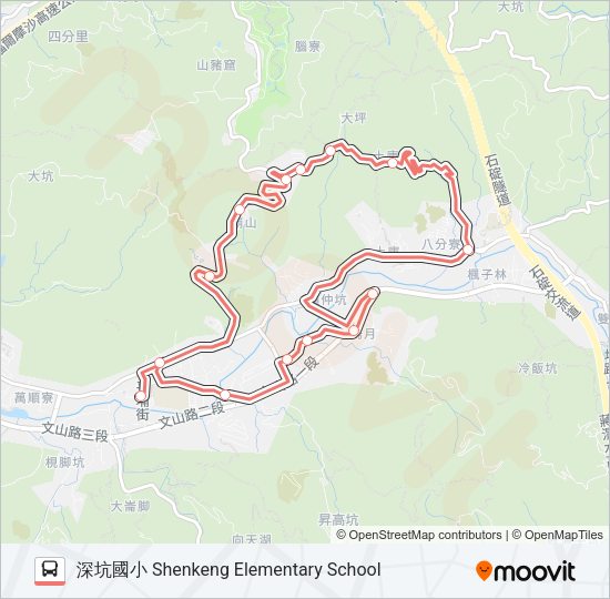 F711深坑區公有市場 Bus Line Map