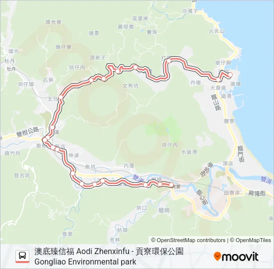 巴士F811澳底臻信福的線路圖