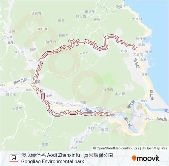 F811澳底臻信福 Bus Line Map
