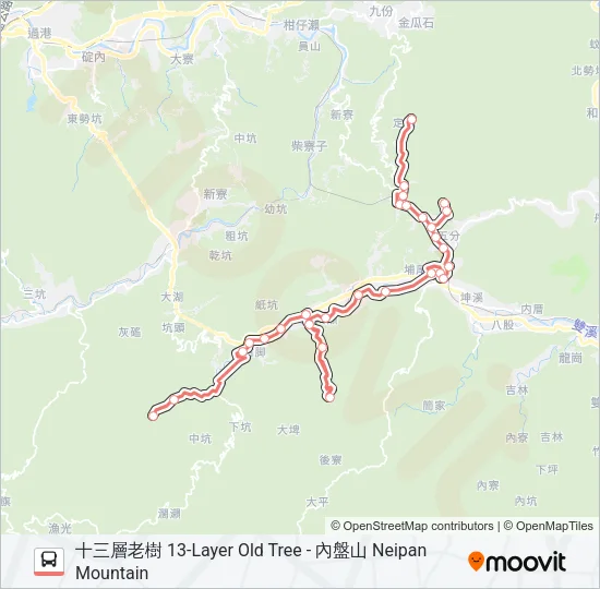 F812十三層老樹 Bus Line Map