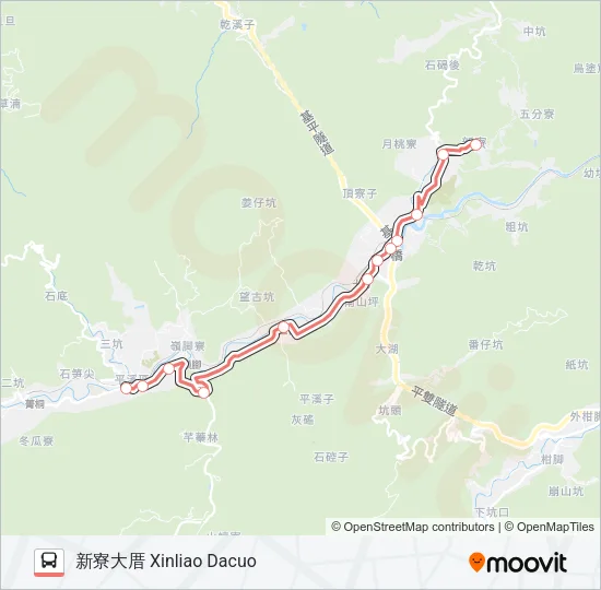 巴士F821平溪的線路圖