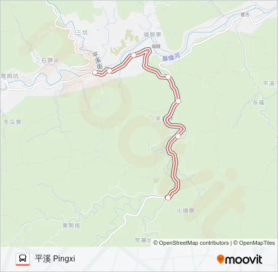 F822平溪 Bus Line Map