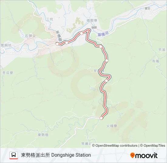F822平溪 Bus Line Map