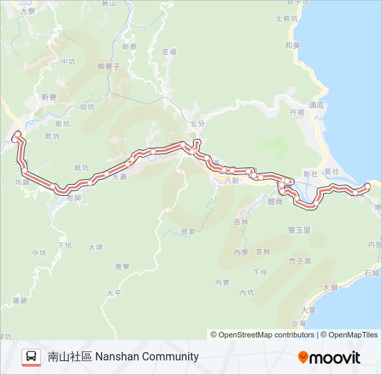 F823區南山社區 bus Line Map