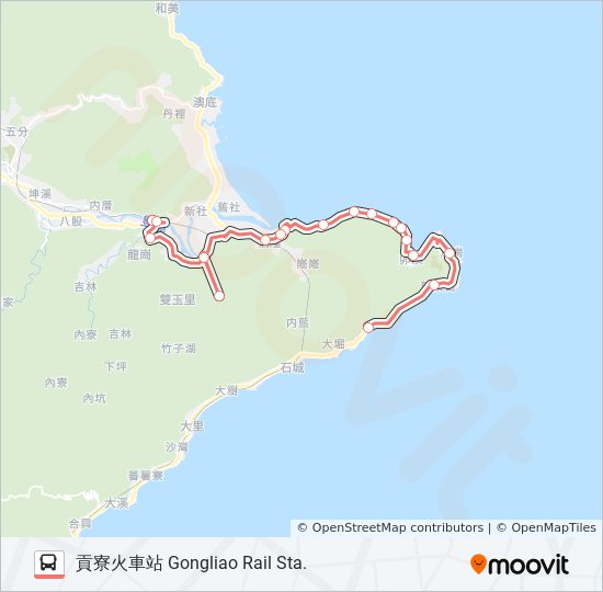 F1鶯歌石route Schedules Stops Maps 貢寮火車站gongliao Rail Sta Updated