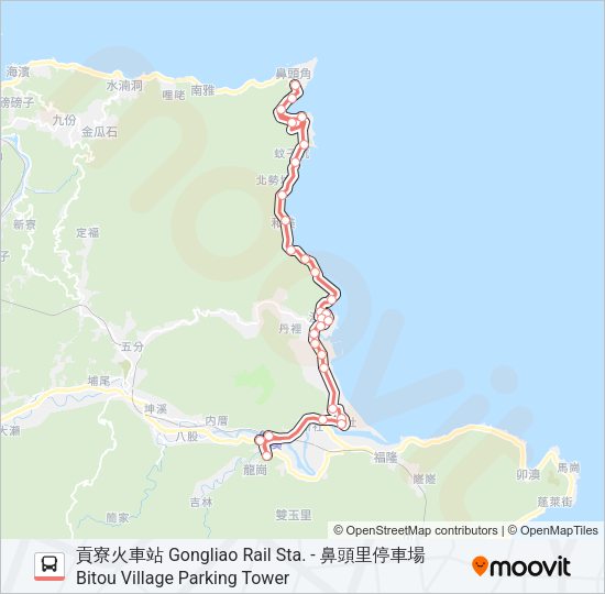 F837貢寮火車站 Bus Line Map