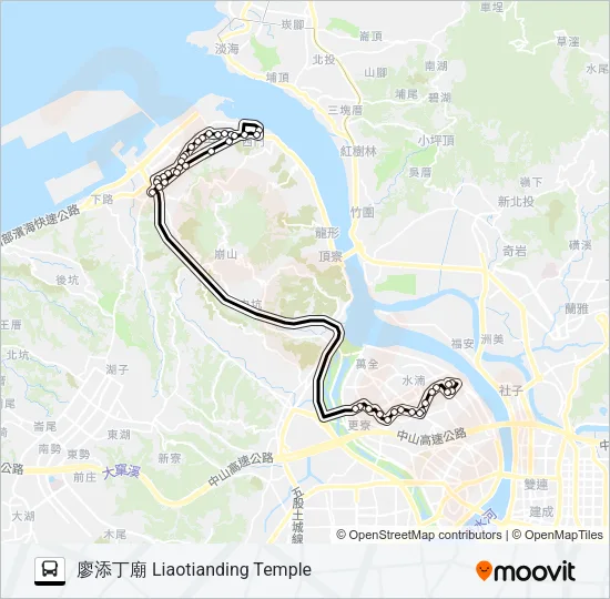 928自然公園 Bus Line Map