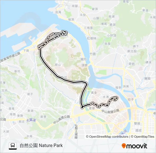 928自然公園 Bus Line Map