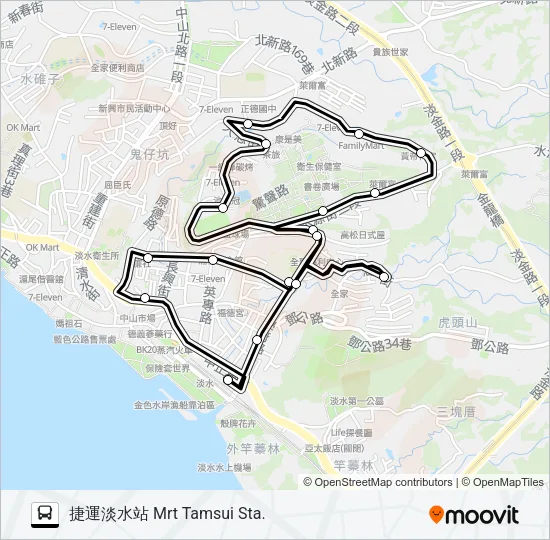 594 Bus Line Map
