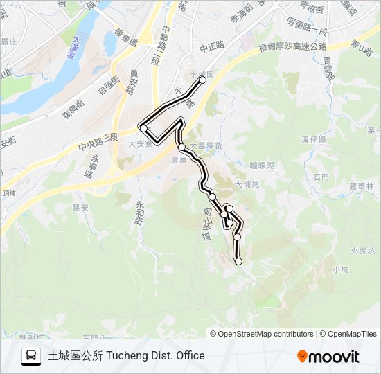 承天路-南天母廣場 Bus Line Map