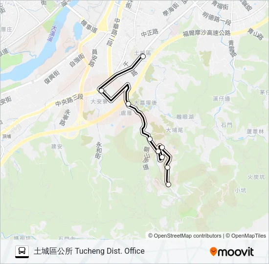 承天路-南天母廣場 Bus Line Map