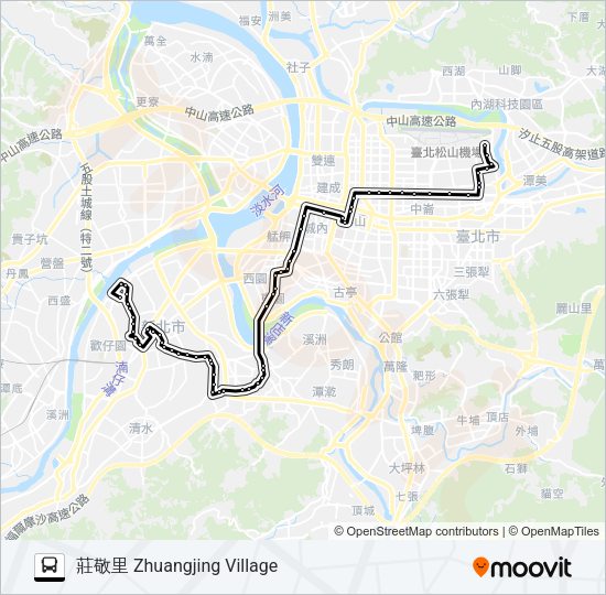 307西藏往板橋前站 Bus Line Map