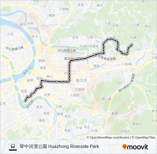 630(欣欣)往東園 Bus Line Map