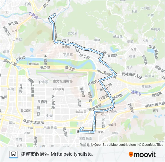 藍7 Bus Line Map