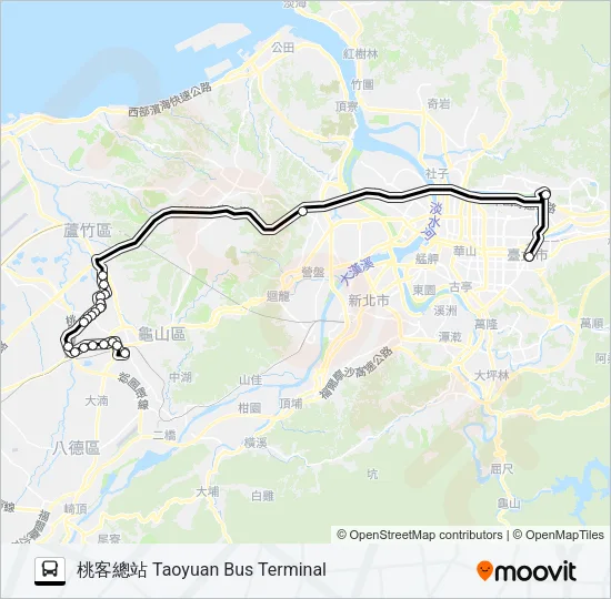巴士9005的線路圖