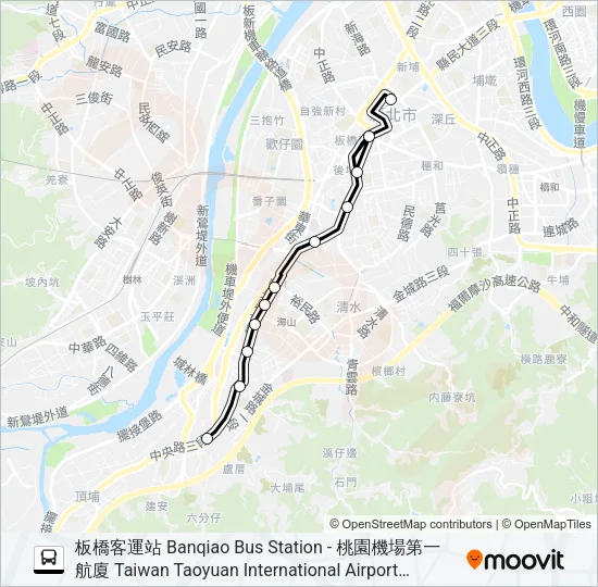 1962 Bus Line Map
