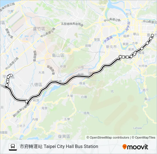 9001 Bus Line Map