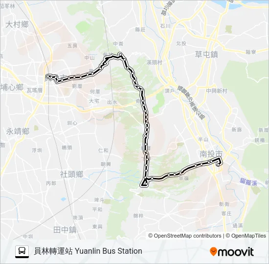6925A Bus Line Map